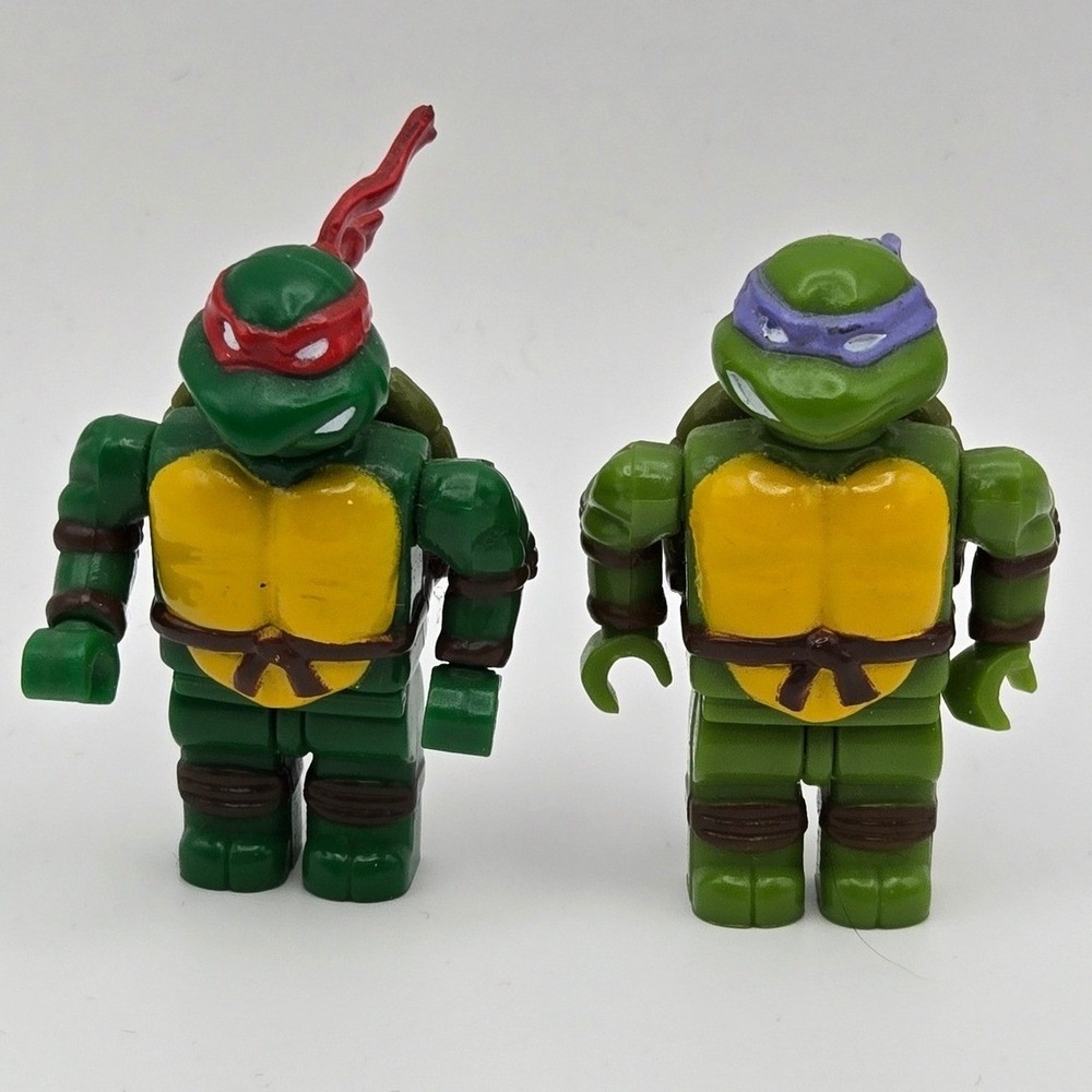 Unbranded TMNT Mini Figure Raphael Donatello Block Style Toy Lot